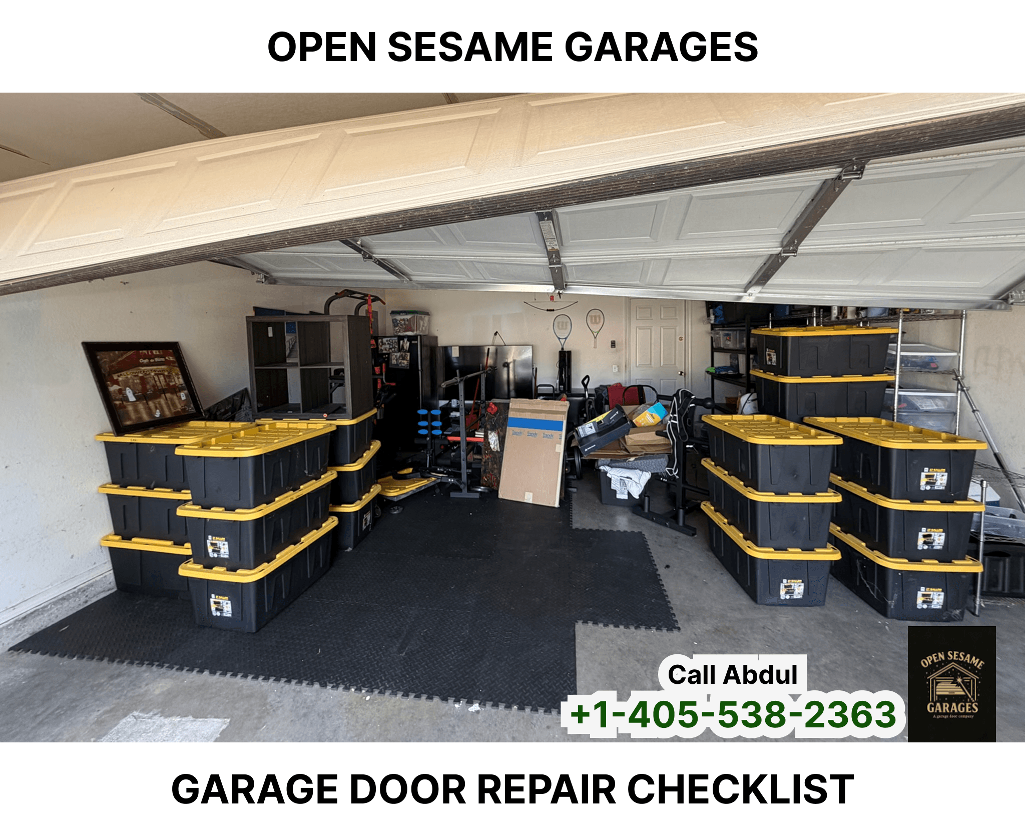 Open Sesame Garage Doors installs two door garage doors.
